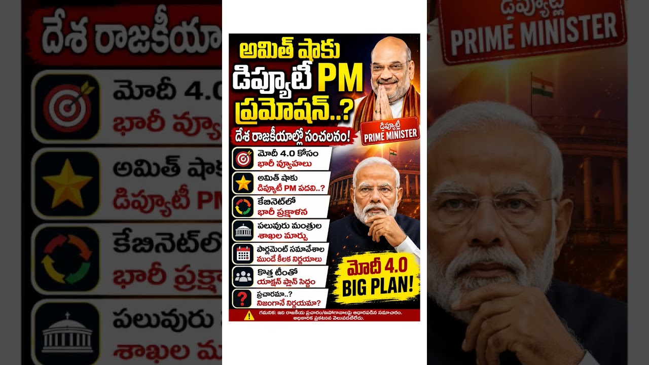 అమిత్ షాకు డిప్యూటీ PM ప్రమోషన్..? 😱 మోదీ 4.0 బిగ్ ప్లాన్ | BJP Latest News #amitshah #bjp #news