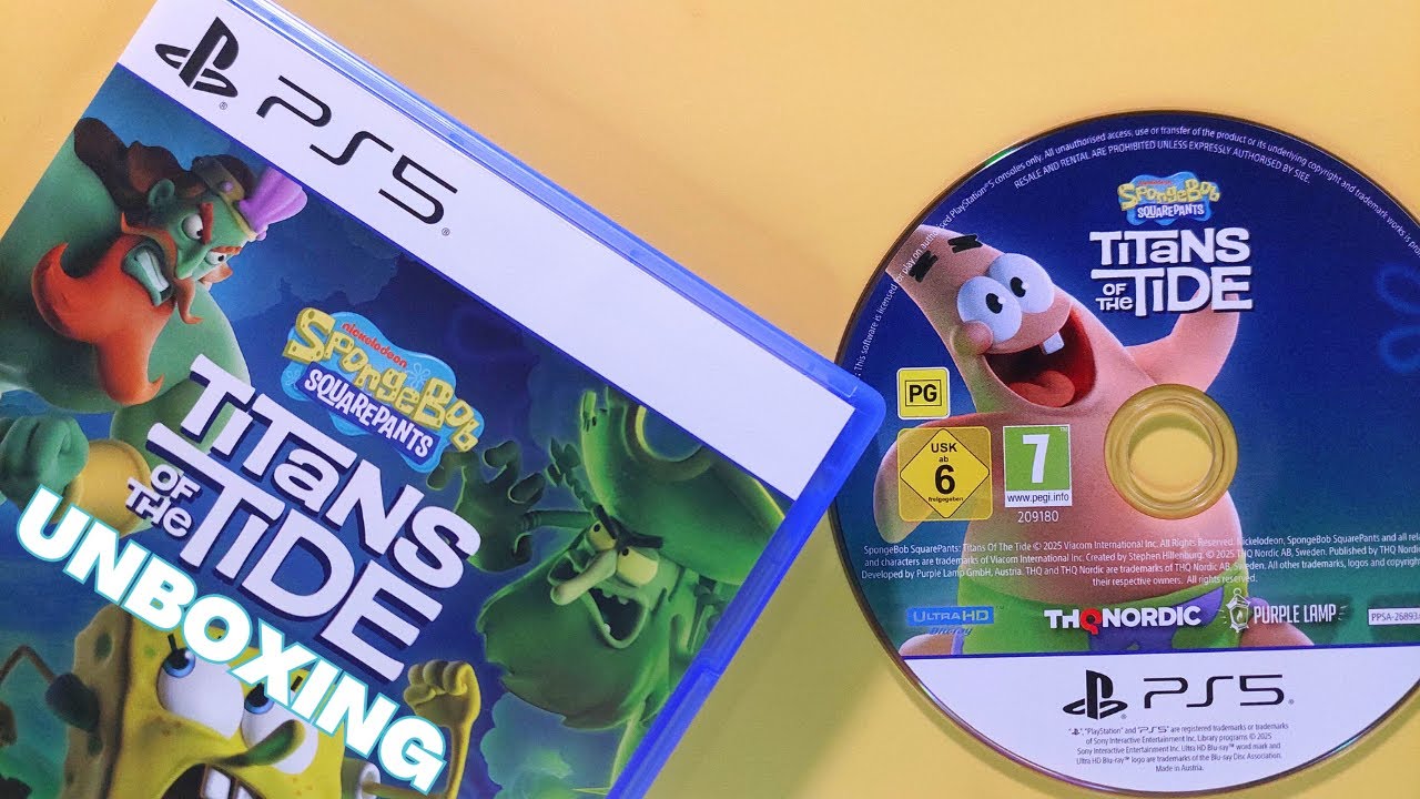 SpongeBob SquarePants: Titans of the Tide for PS5 Slim Unboxing | ASMR