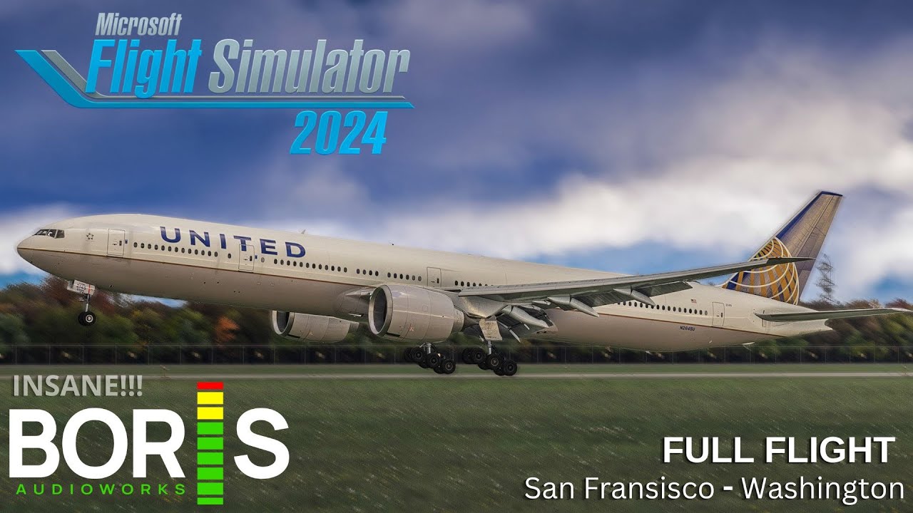 The PMDG 777 Has NEVER Sounded This Real! |SFO→IAD| Boris Sound Pack United 777-300ER FS2024