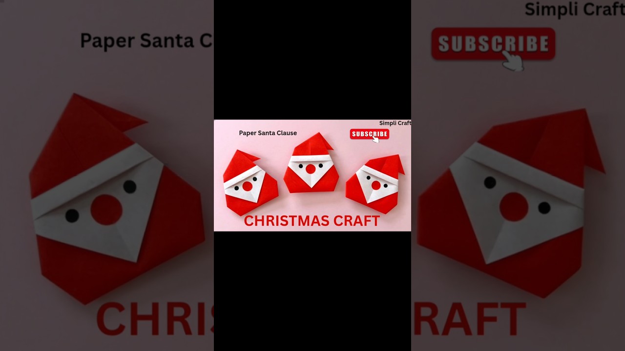 Origami Santa Claus | Christmas Paper Decorations | Christmas Crafts for Kids | How To Make Santa?