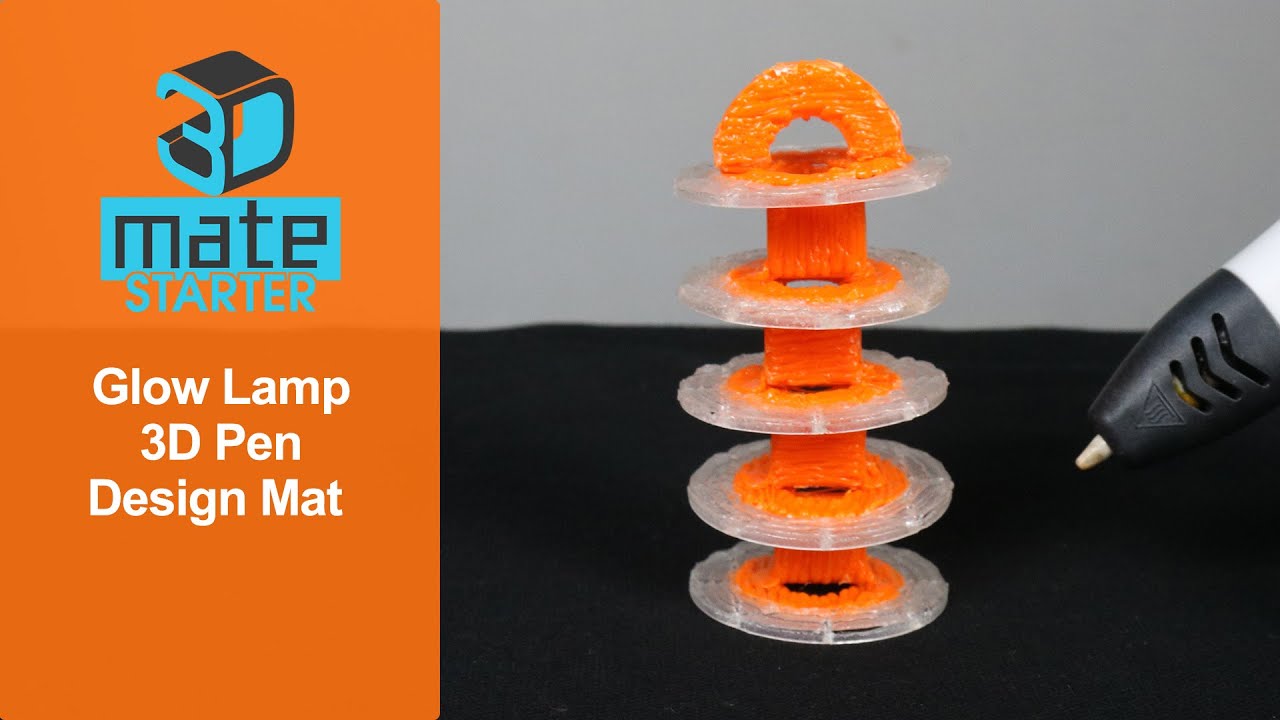Glow Lamp made with 3Dmate STARTER - 3D Pen Mat