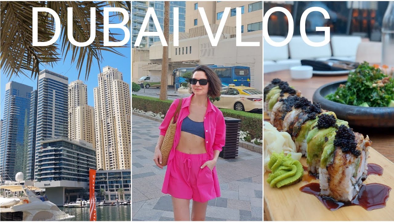 Отдых в Дубай, район Dubai Marina, бесплатный пляж JBR, рум тур в гостинице 🖤
