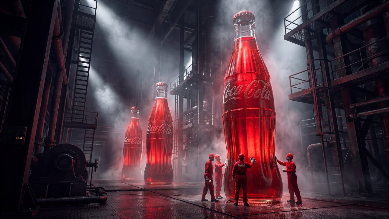 Making the World's BIGGEST Glass Bottle! 🥤 Inside Mega Soda Factory (Satisfying)