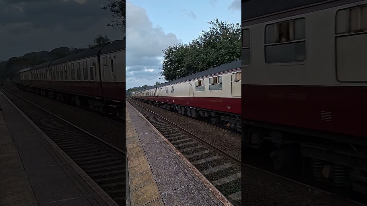 The Sir Nigel Gresley steam train passing Langho Station! #railway #train