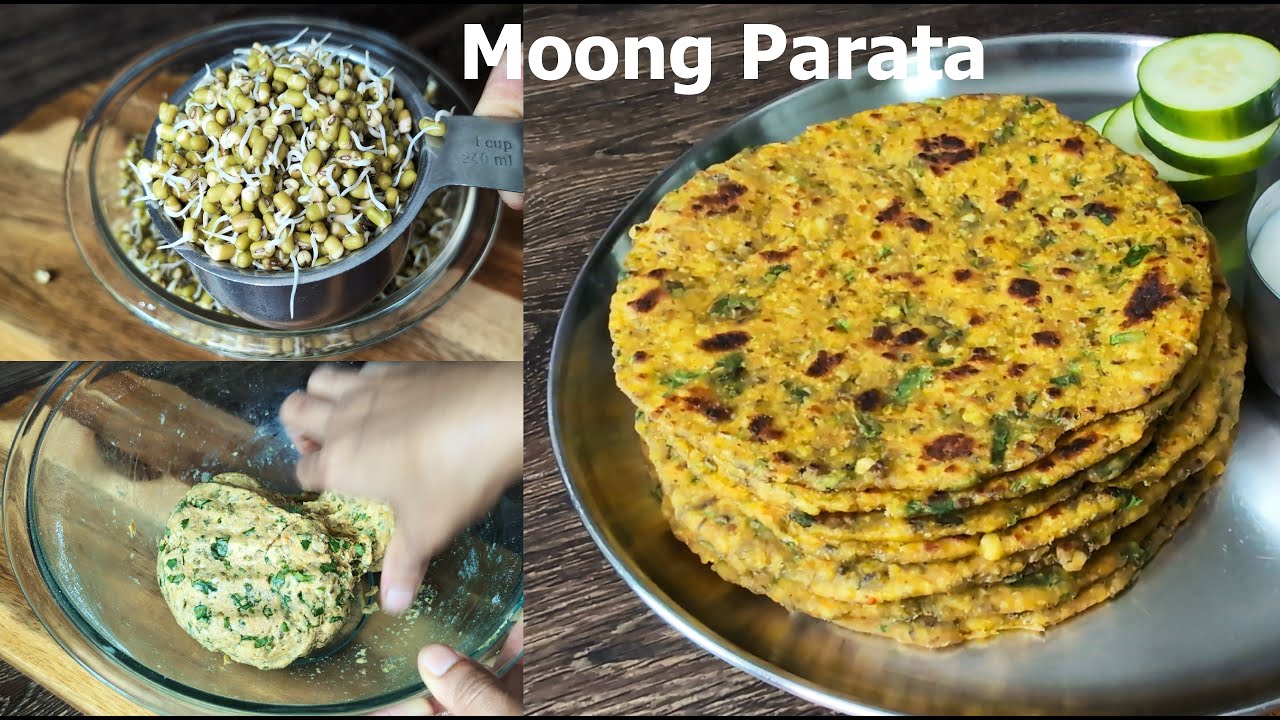Sprouted Moong Paratha – A Nutritious, High-Protein Indian Flatbread!