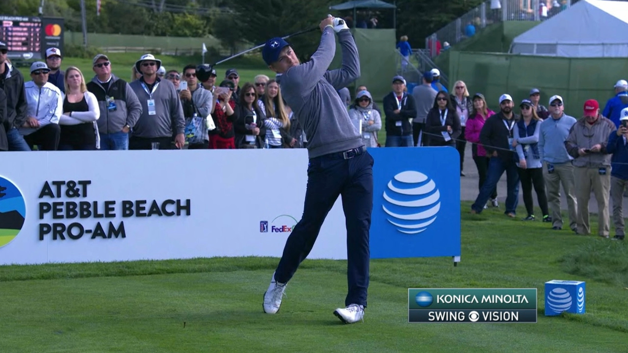 Jordan Spieth's slo-mo swing is analyzed at AT&T Pebble Beach