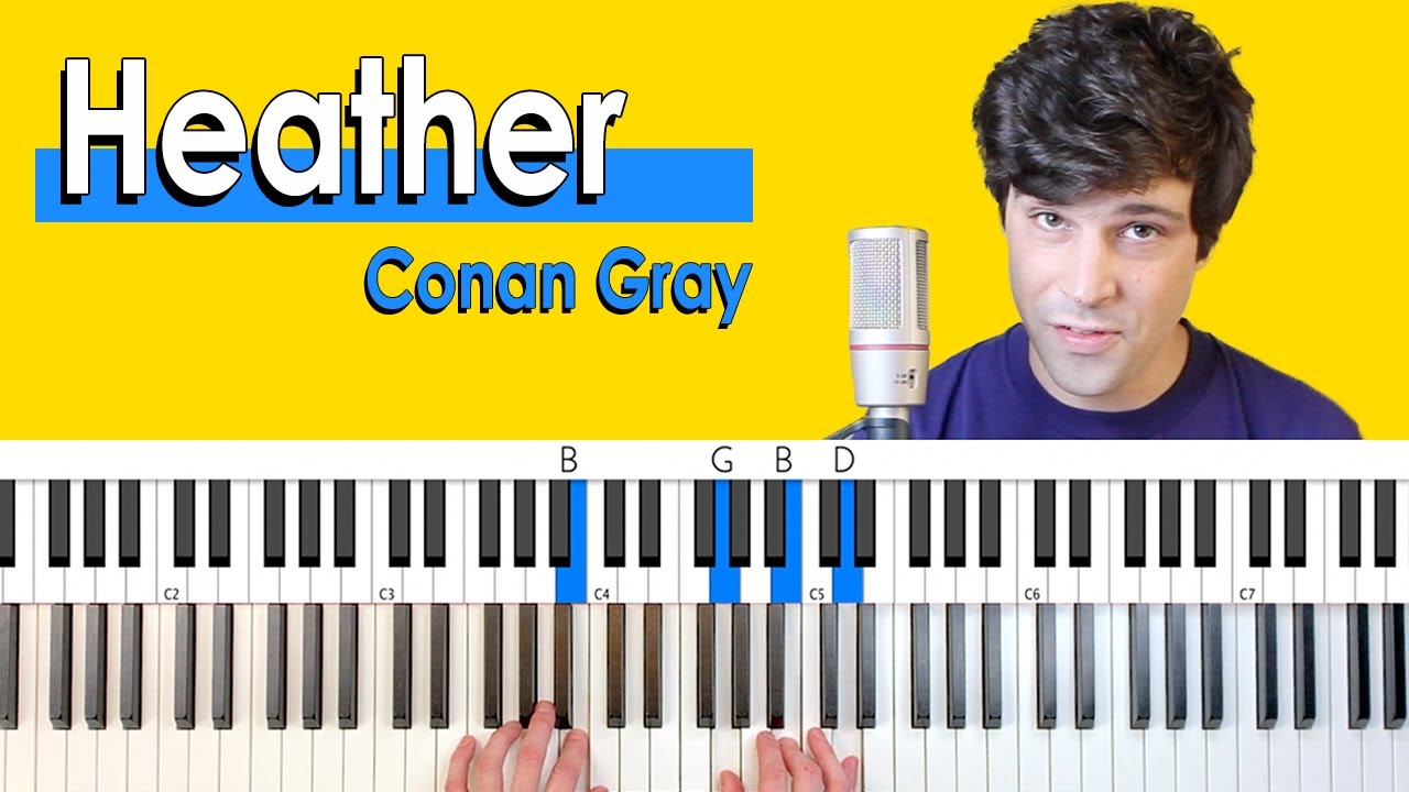 How to play “Heather” by Conan Gray [EASY Piano Tutorial + Chord Chart]
