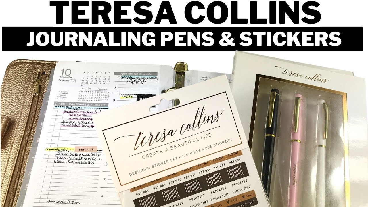 Franklin Planner Teresa Collins Journaling Pen Set and Designer Stickers Review