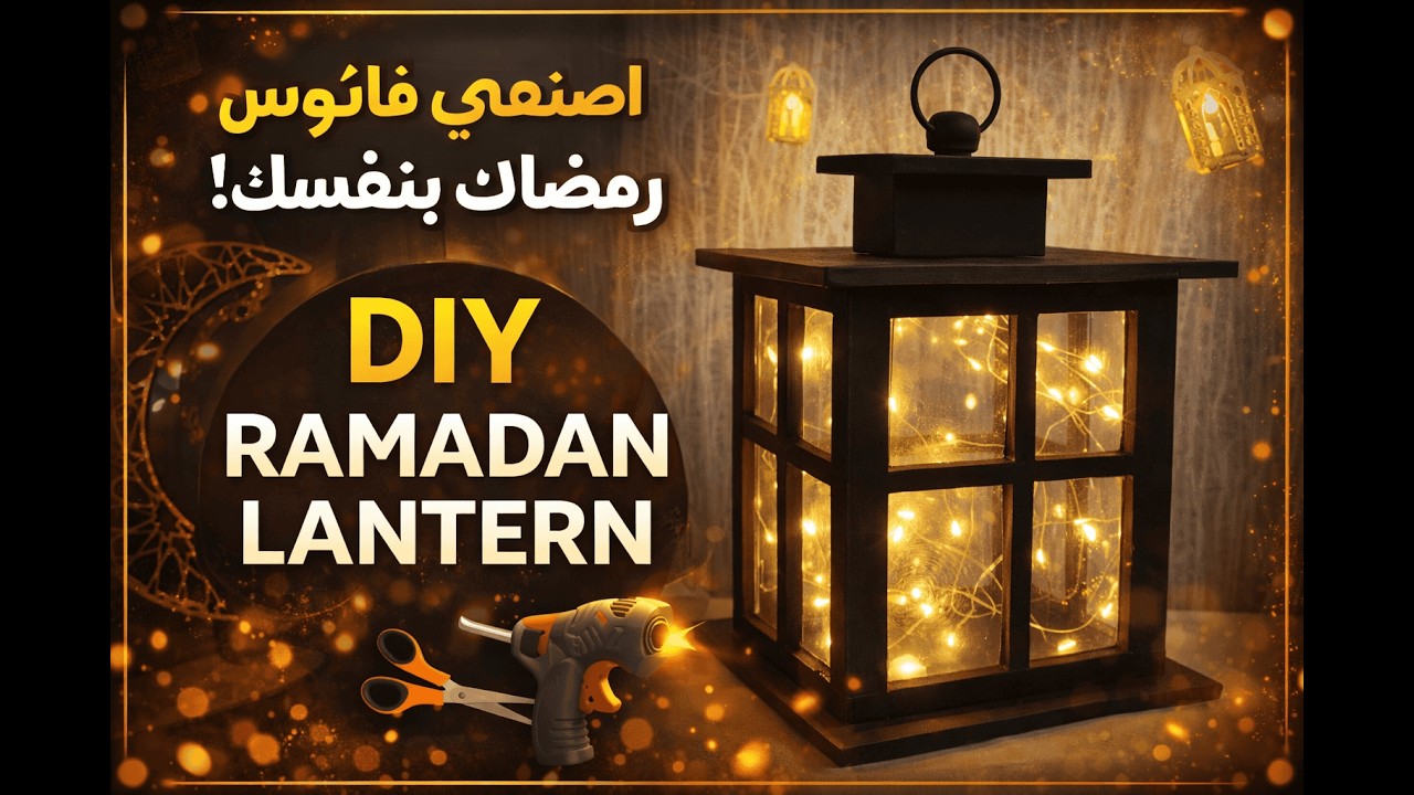 فانوس رمضان من الكرتون بطريقة سهلة و اقتصادية DIY Ramadan Lantern from cardboard | Easy & Awesome
