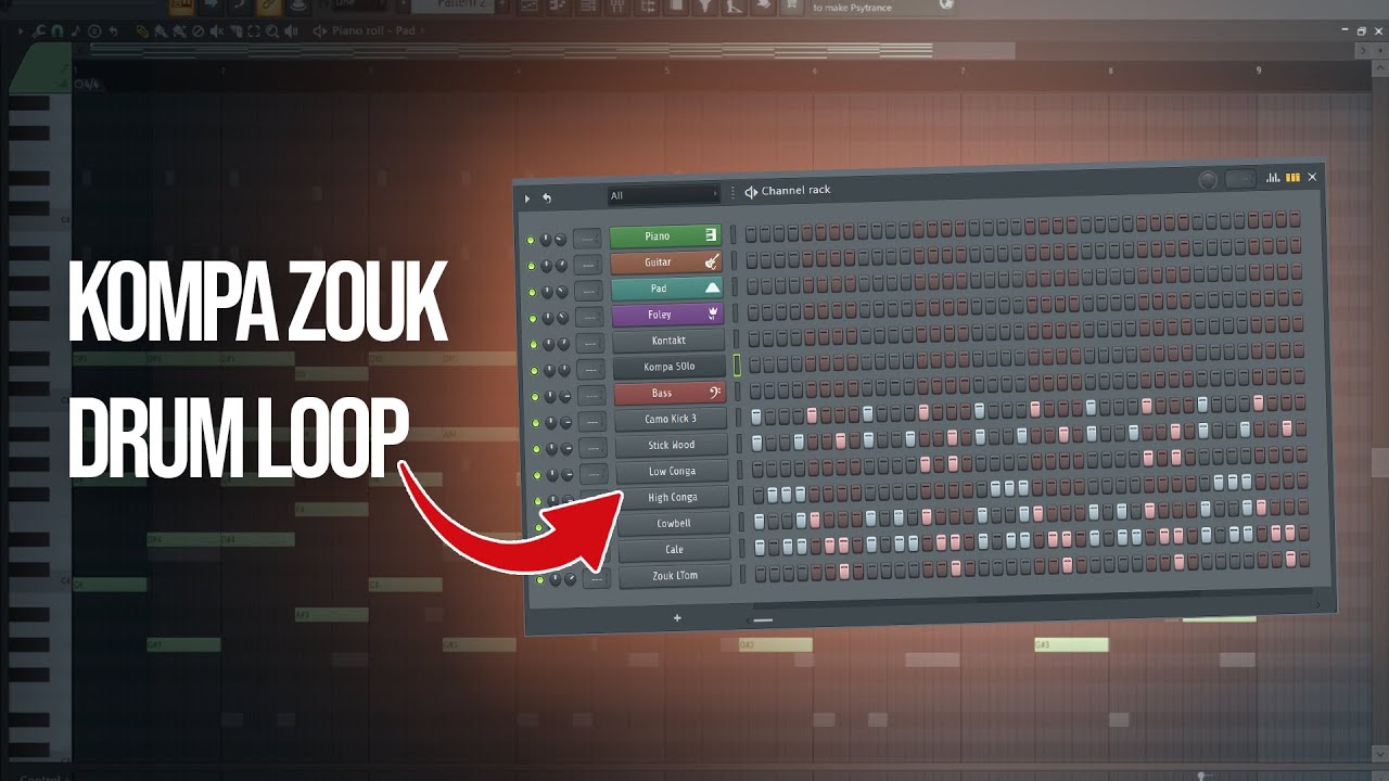 Make Kompa Zouk Drum loop In these Few Steps