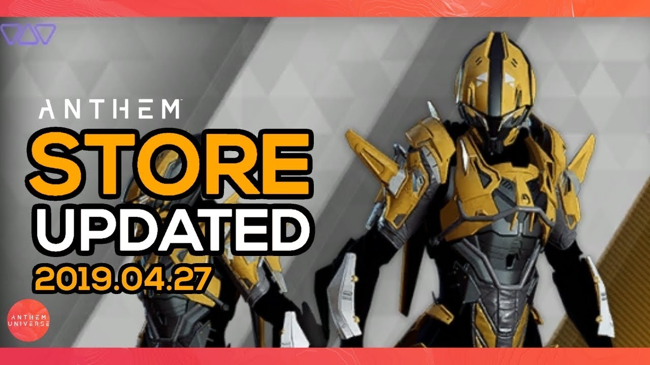 Anthem | Cosmetic Store Refresh 2019.04.27