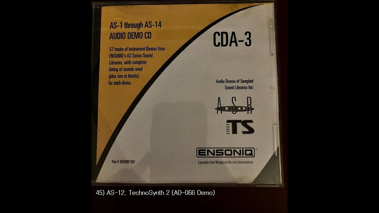 Ensoniq ASR-10 Demo★ 45) AS-12, TechnoSynth 2 (AD-066 Demo)