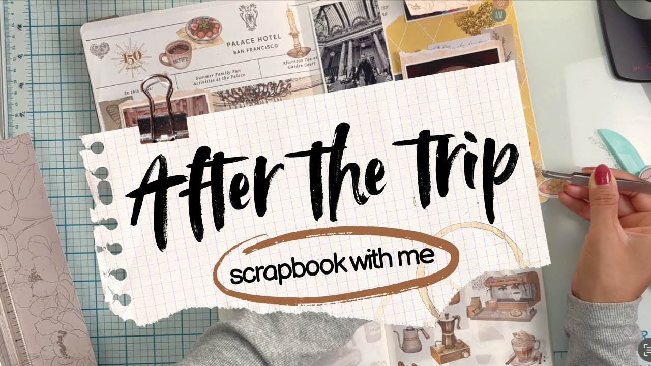 Scrapbook With Me - Travel Notebook #scrapbooking #traveljournal #scrapbook