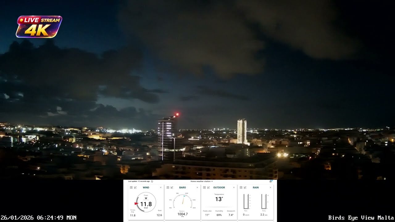 🔴Malta Live Stream in 4K UHD 24/7 + Chill Out Music Vibes