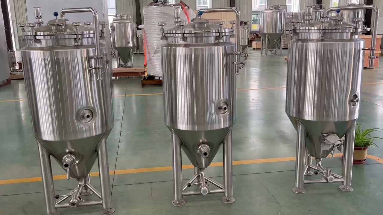 100L beer fermenters with cooling jacket and insulation