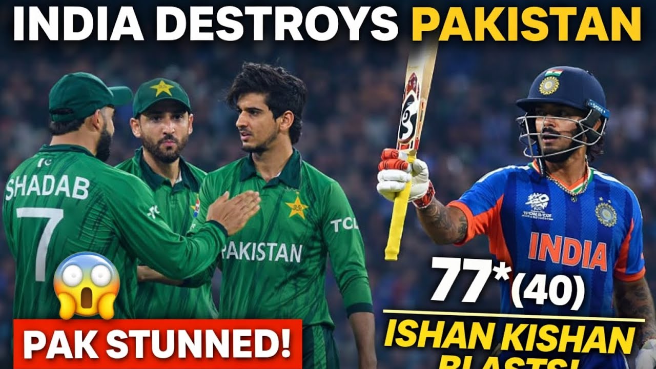IND vs PAK Thriller! Ishan Kishan 77(40) 🔥 India Crush Pakistan | T20 WC 2026 Highlights