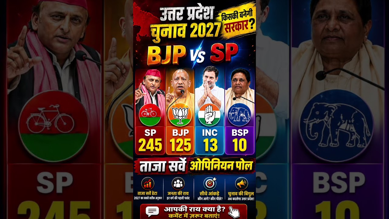 UP Assembly Election 2027 Opinion Poll: Which Party Is Winning How Many Seats? Big Survey #bjp #modi