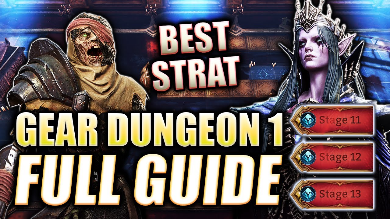 GEAR DUNGEON 1 GUIDE Stages 11, 12, 13 - NEW HARD CONTENT - Full Walkthrough ⁂ Watcher of Realms
