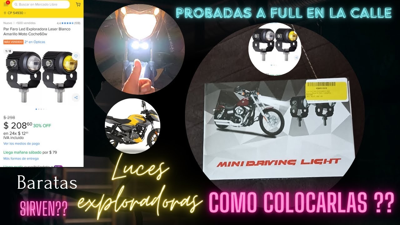 Cómo instalar luces exploradoras baratas para la pulsar NS 125, funcionan?