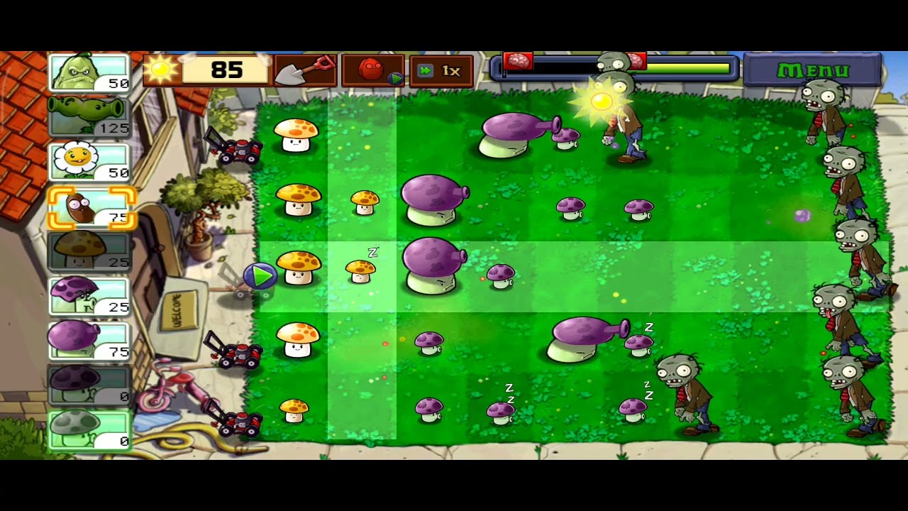 Only Mushrooms and Coffeebean Challenge! on Daytime | Is it possible??? | Plants vs Zombies |