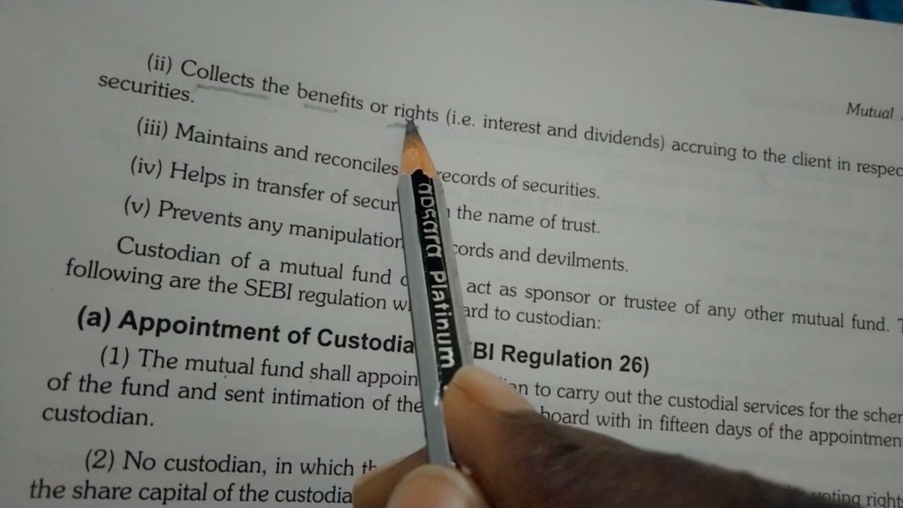 SEBI GUIDELINES REGARDING MUTUAL FUND PART-3