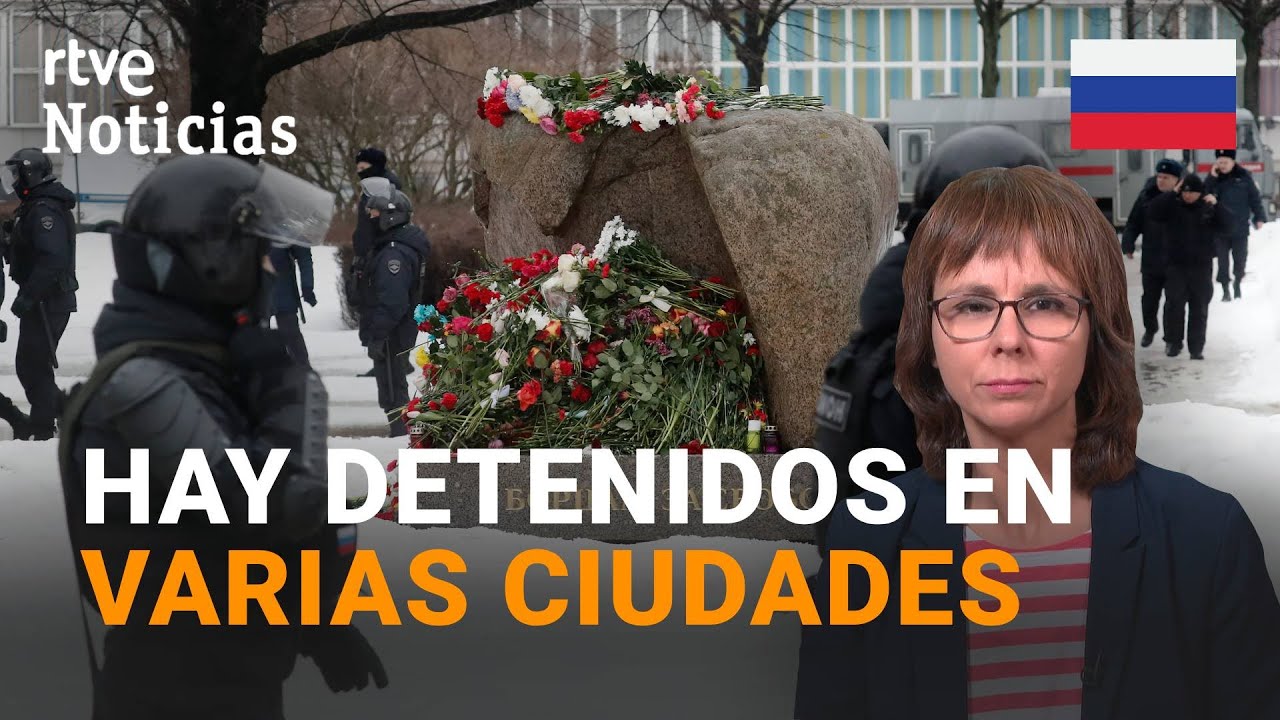 NAVALNI: RUSIA REPRIME los HOMENAJES con DETENCIONES y la FAMILIA PIDE el CUERPO | RTVE Noticias