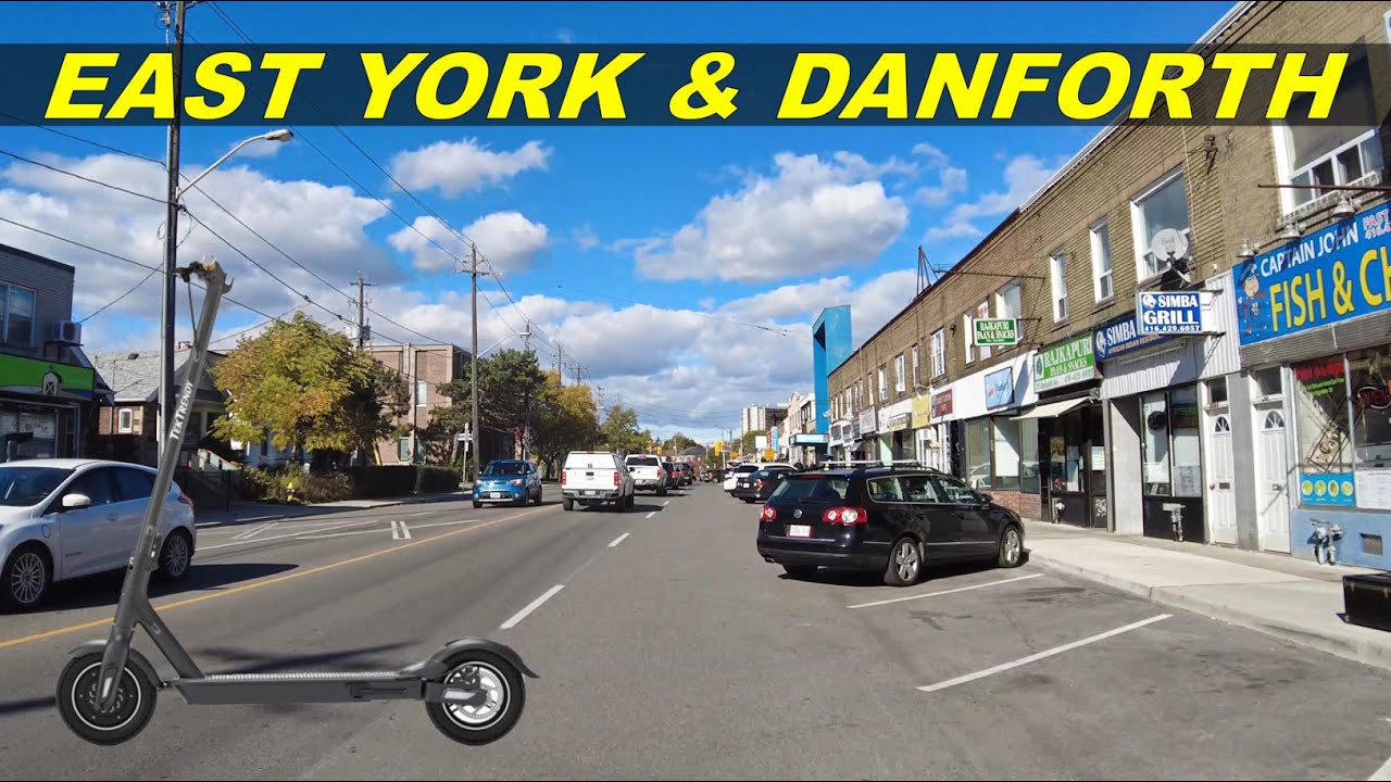 Exploring East York & the Danforth in Toronto on an Escooter (Nov 2021)