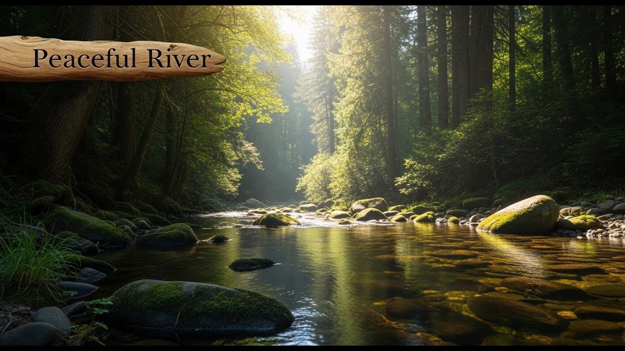 Calm Flowing River 🌿 Peaceful Natural Ambience for Meditation and Deep Sleep #971