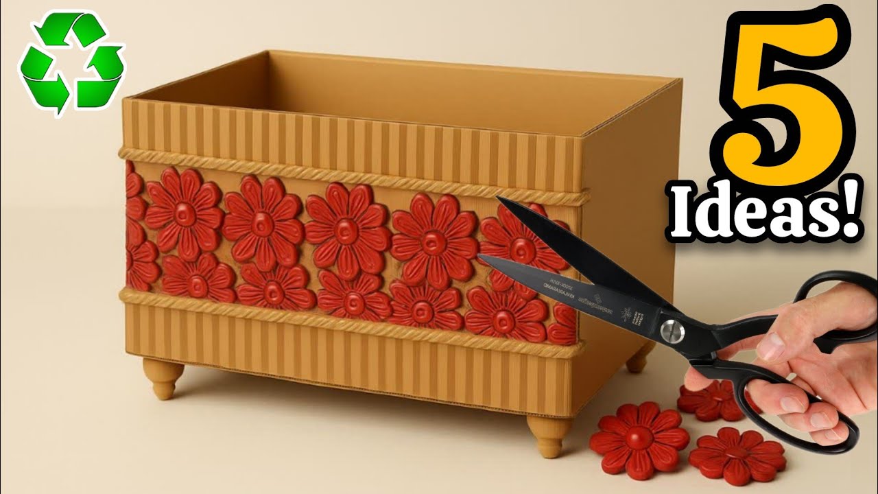 5 DIY Cardboard Organizers for Home 😍♻️| Easy & Aesthetic Storage Ideas on a Budget