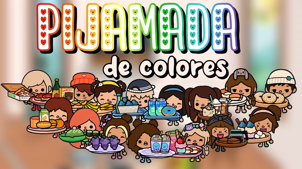 PIJAMADA DE COLORES😍🌈*Con los Hijos de Tocatubers😱|Toca Cam!|