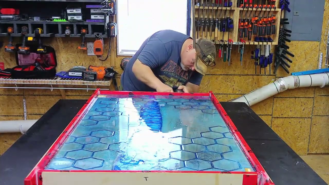 LED epoxy coffee table