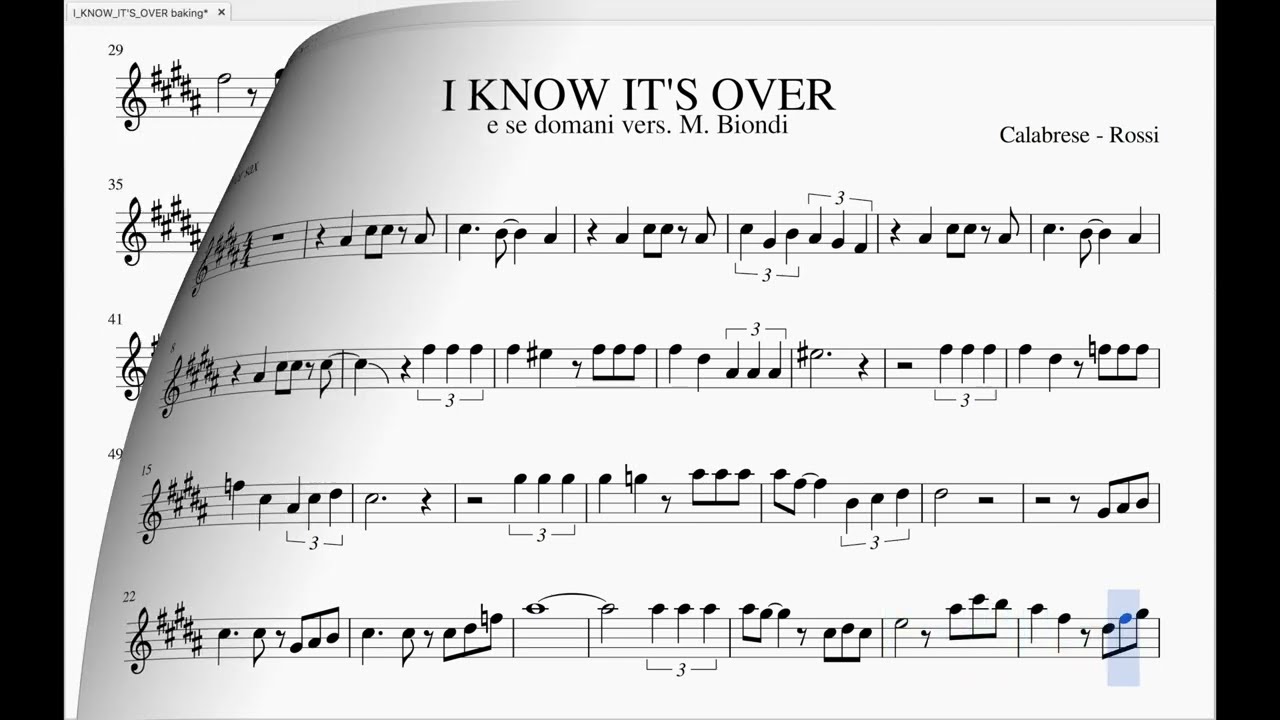 MARIO BIONDI - I KNOW IT'S OVER - base tenor sax