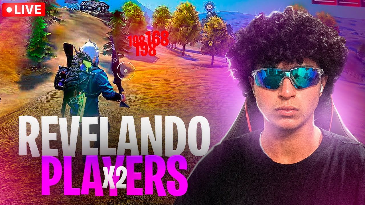 💜 X2 REVELANDO PLAYERS! 💜 MAPA ABERTO 💜 FREE FIRE HUD AO VIVO!!