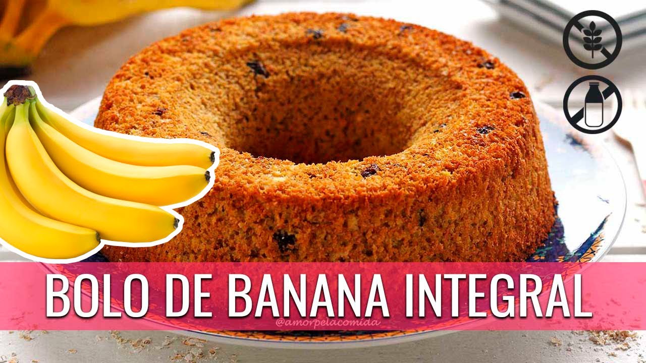 BOLO DE BANANA INTEGRAL COM AVEIA FOFINHO