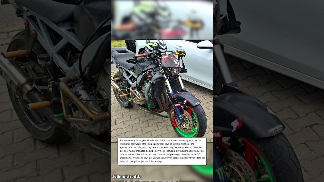 Co zrobił ten motocyklista? Policja była w szoku!