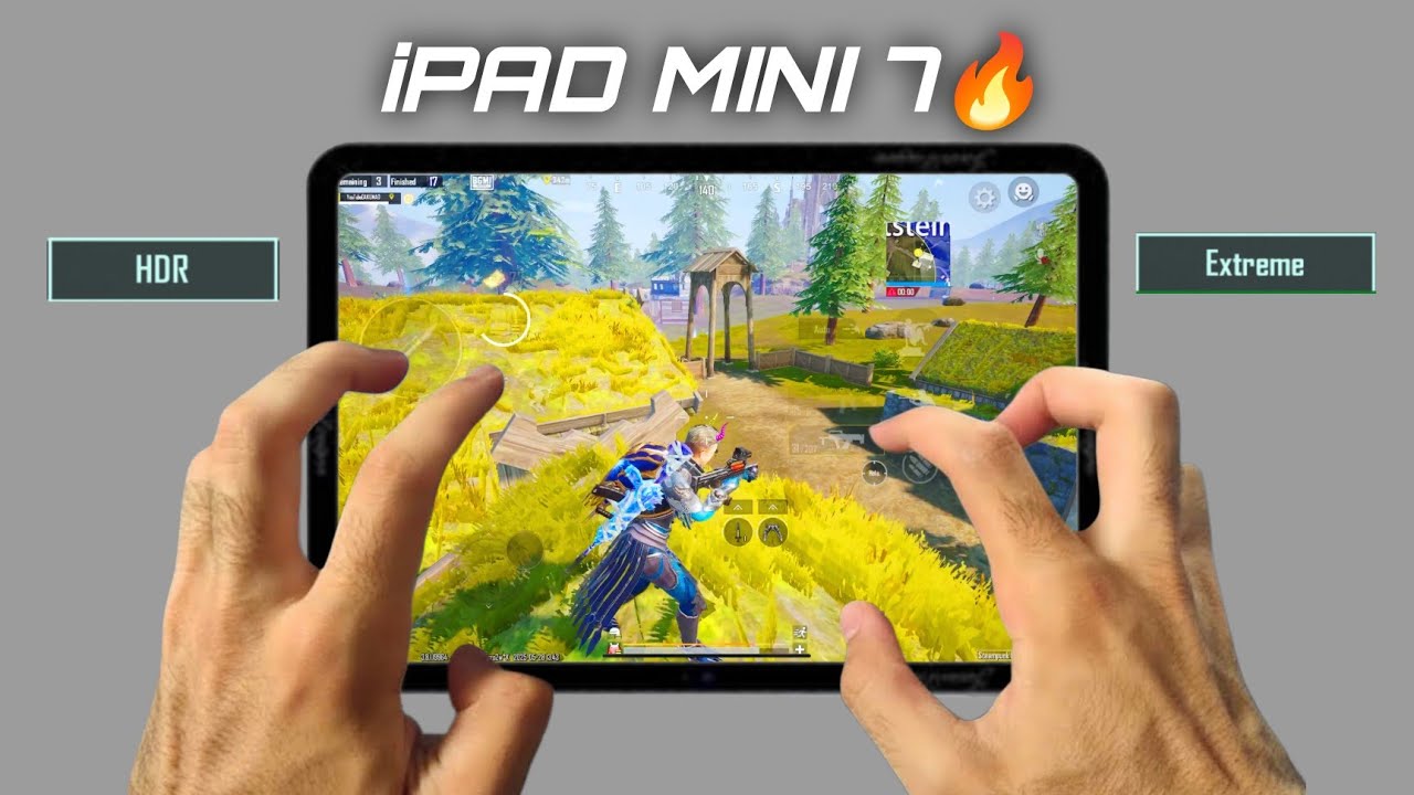 iPad mini 7 HDR + 60 FPS 🔥/ HANDCAM GAMEPLAY 😍/ iPAD MINI PUBG/BGMI TEST