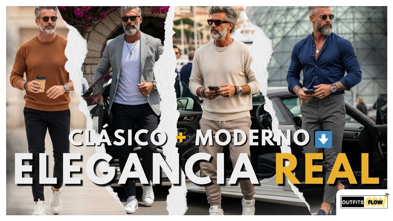 10 OUTFITS para HOMBRES 40+ que te Har&aacute;n VER ELEGANTE al INSTANTE 🚀🔥