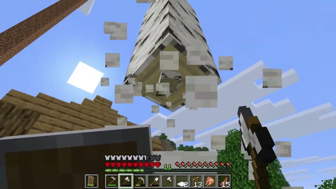 in my world i built a farm and a mob farm