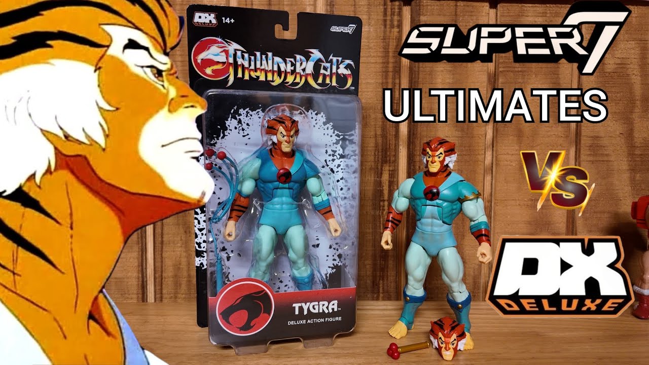 Super7 Thundercats Ultimates против Deluxe Tygra: краткое сравнение