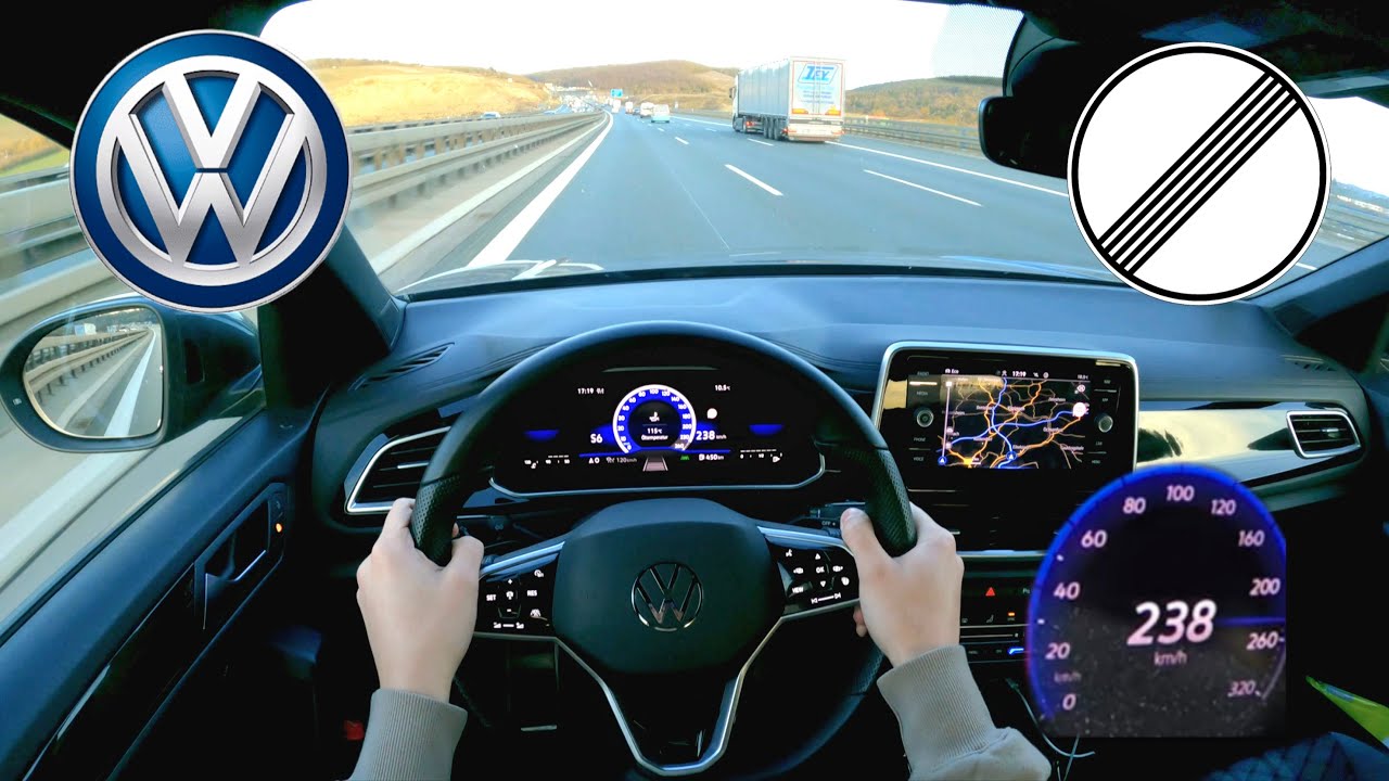 VW T-ROC R-Line 1.5 TSI 150PS TOP SPEED GERMAN AUTOBAHN DRIVE POV 238km/h