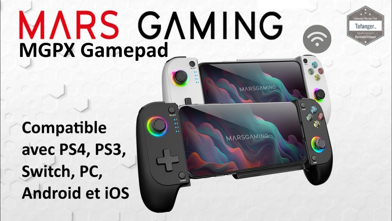 Геймпад MARS GAMING MGPX — Bluetooth-контроллер 2 в 1 — MGPX RGB — Распаковка