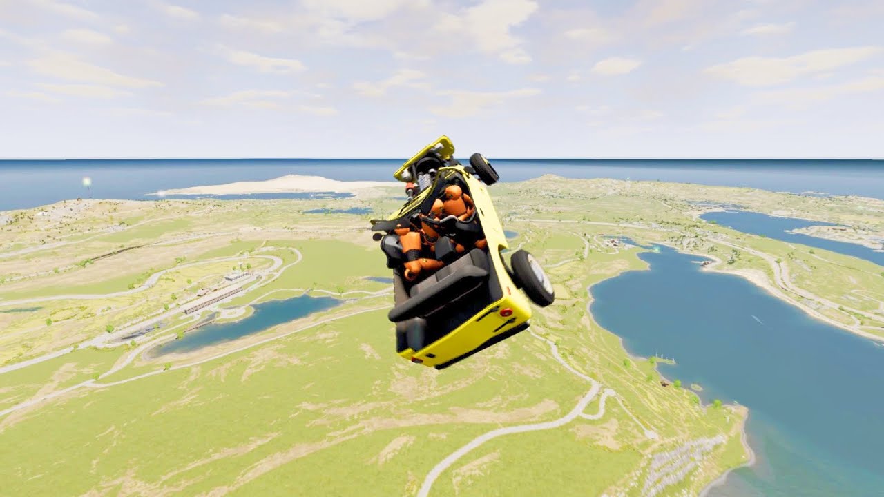 BeamNG.Drive - instantly accelerate a vehicle to 1300 MPH