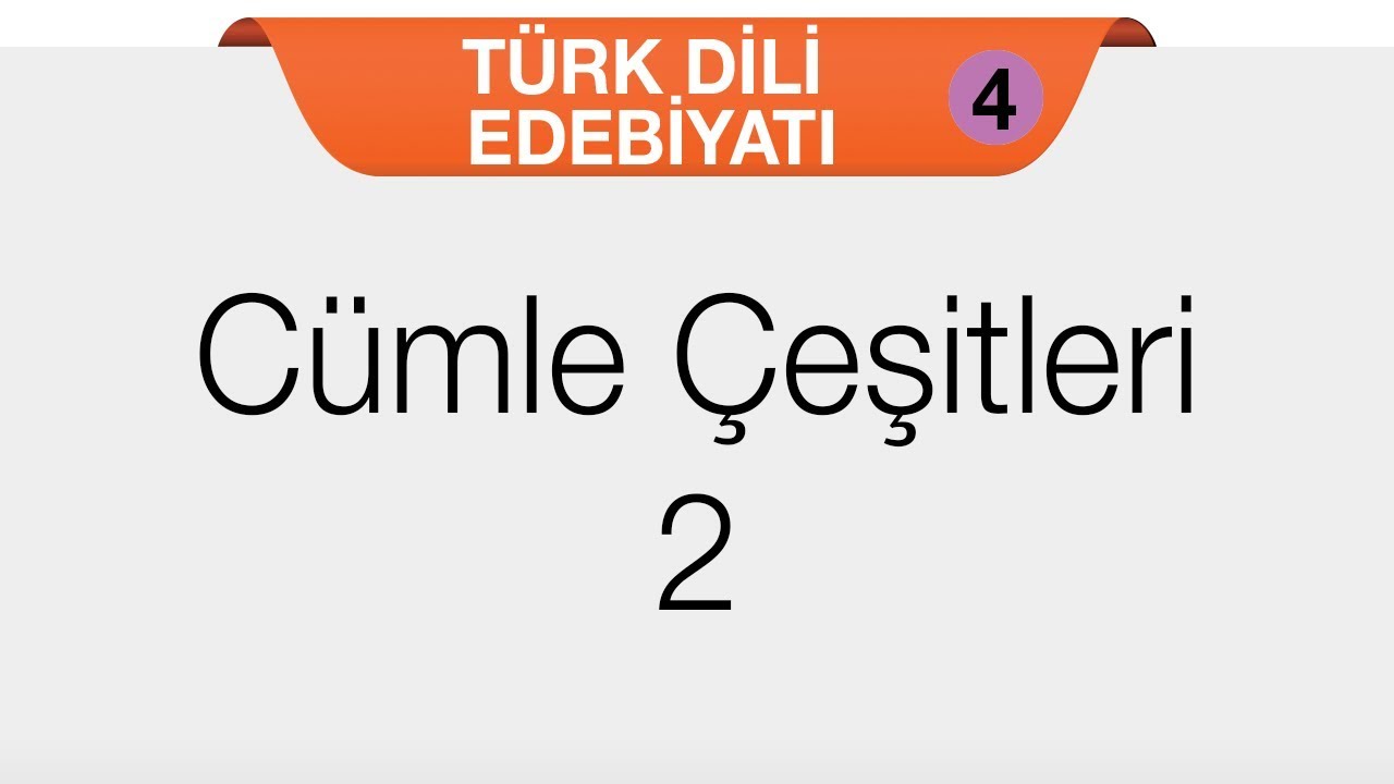 Roman - Cümle Çeşitleri 2