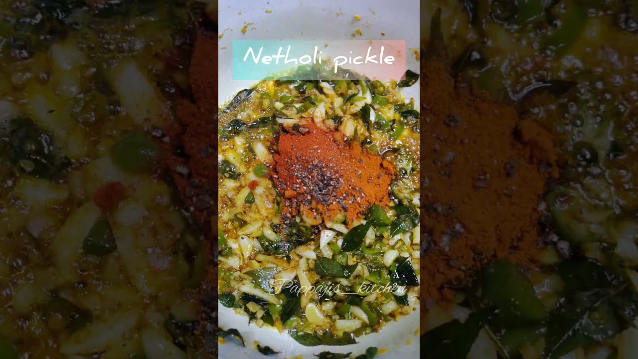 Netholi achar / Anchovi pickle
