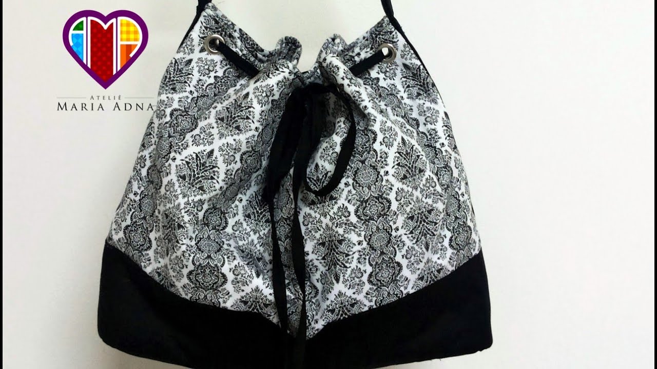 Bolsa em vídeo de tecido Alexandra. DIY. Fabric bag tutorial. Make a fabric bag. Fabric bags