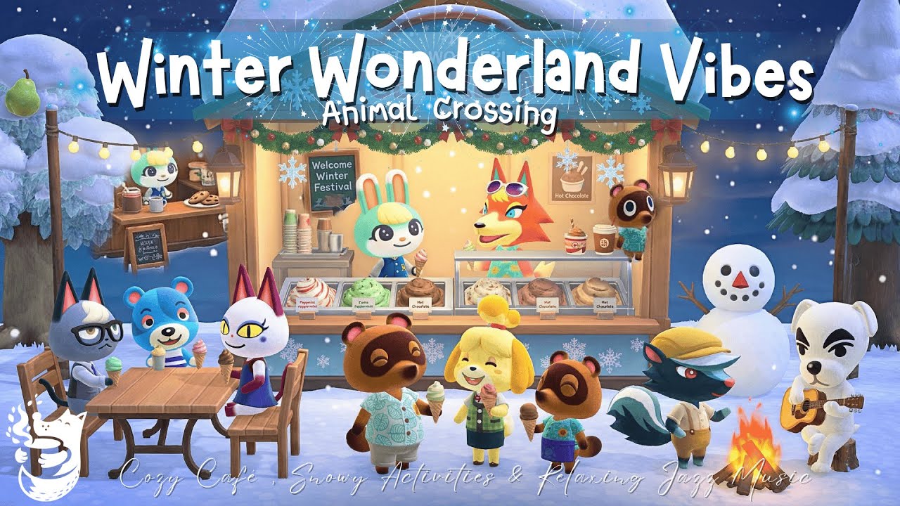 Winter Wonderland Vibes ❄️🔥 Cozy Café, Snowy Activities & Relaxing Jazz Music
