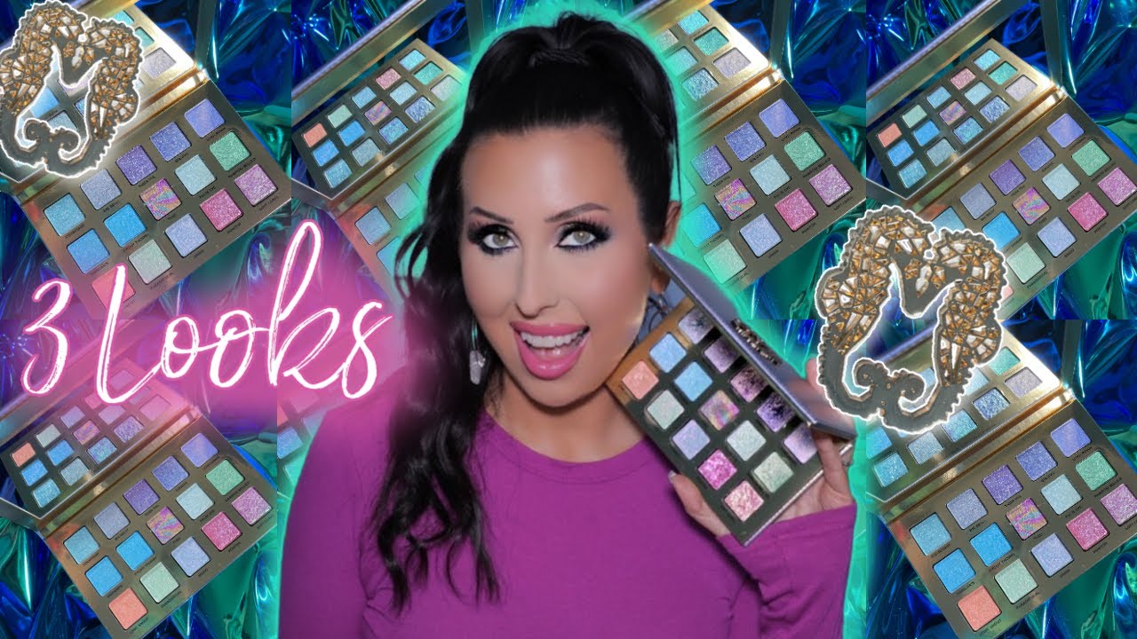 SEA HORSE PALETTE from ADEPT COSMETICS | 3 LOOKS + LOTS OF SWATCHES