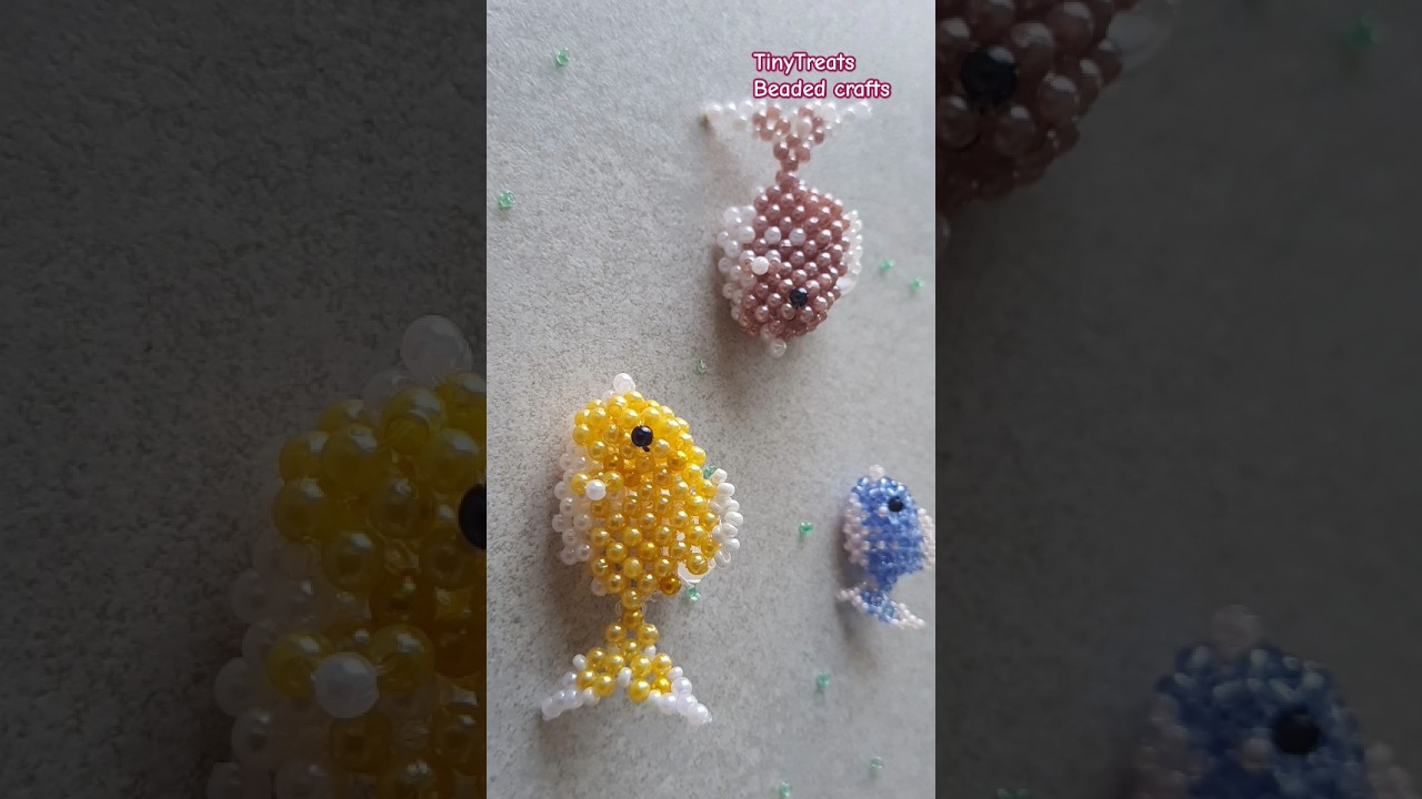 Beaded fish #tinytreats #beadscrafts #beadedcrafts ##fish #fishcraft #ytshorts #trending