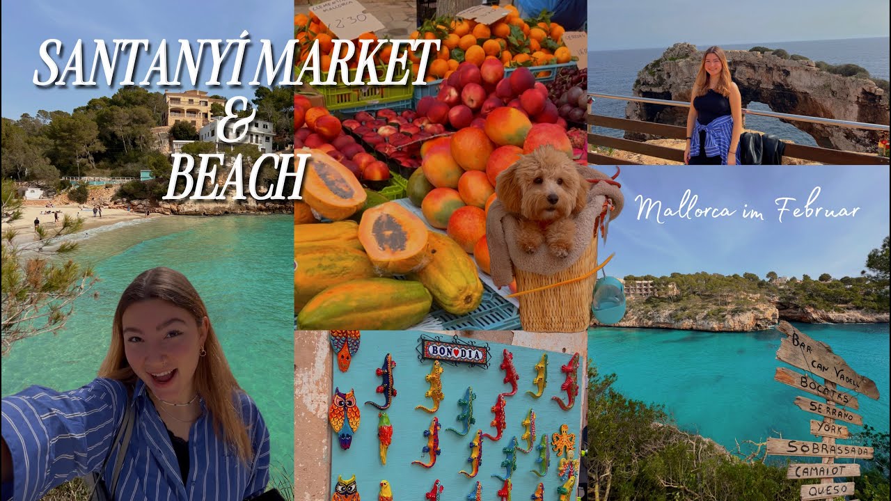 Santanyí Markt & Strand🌺🥭 | Mallorca im Februar| mini vlog melliescameraroll