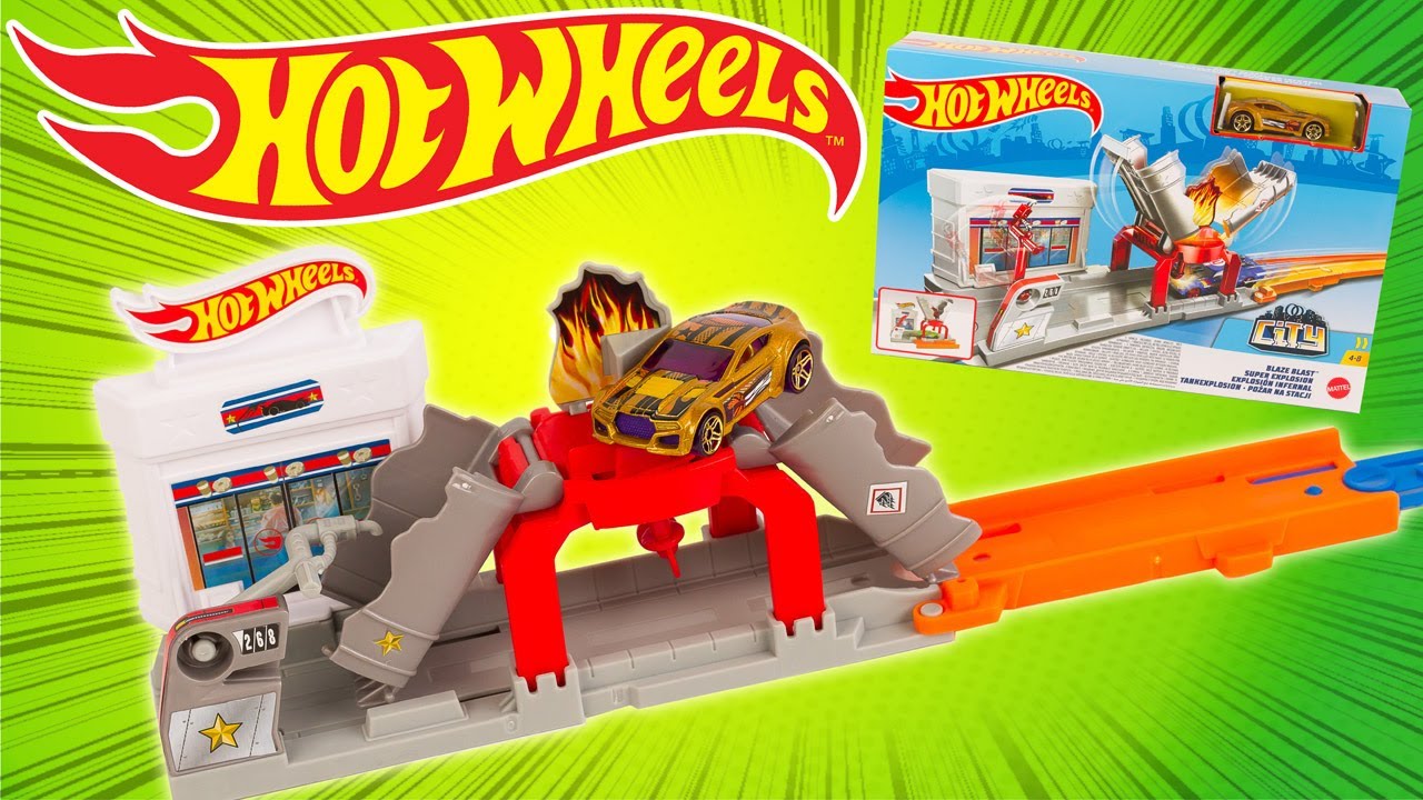 Hot Wheels City Piste d'extension Super Explosion Blaze Blast